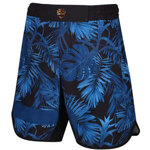 Pantalones Cortos de MMA Duraderos para Hombre, Cintura Elástica, Aberturas Laterales, Material Ligero de Poliéster/Algodón de Secado Rápido, Perfectos para Entrenamiento en el Gimnasio - Product Image 4