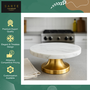 Latest Stock Arrival India Made Round Dessert Display Centerpiece Use Custom Design Natural <b>Marble</b> <b>Cake</b> <b>Stand</b> at Low Price - Product Image 5