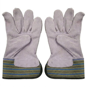 Gants de travail en cuir de vachette canadien, manchette caoutchoutée, certifiés CE, épaisseur 11 oz, longueur 26 cm, résistance à la chaleur - Product Image 2