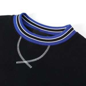 เสื้อสเวตเชิ้ตสีพื้นแบบเรียบ ป้องกันการเป็นขุย สำหรับฤดูใบไม้ร่วง สีน้ำเงินขาว แต่งแพทช์เชนีลลายกรีก ยี่ห้อ Phi Beta รุ่นขายดีที่สุด แบบสั่งทำได้ - Product Image 3