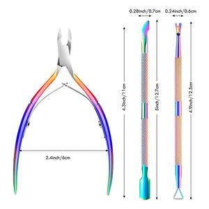 Cuticle Trimmer Cuticle Remover with Cuticle Pusher Stainless Steel utilized to manicures and pedicures - Product Image 3