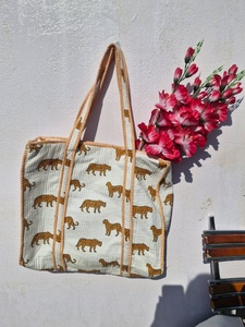 Small Vintage Lightweight Handmade Quilted Cotton Tote <b>Bag</b> Mini Shoulder <b>Bag</b> Reusable Shopping Travel <b>Lunch</b> Everyday Carry - Product Image 1