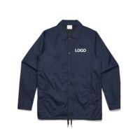 Veste coupe-vent personnalisée en gros, veste de coach en nylon respirante, veste coupe-vent grande taille avec logos personnalisés