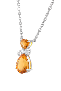 Colgante de Topacio Azul y Circonita en Plata de Ley 92.5 KLSP-50495 - Product Image 5