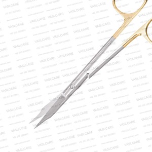 Ciseaux Goldman Fox Onyx 12,5 cm en carbure de tungstène à dents crantées avec pointes fines pour la dissection de précision et la coupe des sutures - Product Image 4