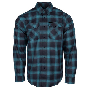 Chemise en flanelle pour homme de haute qualité, à carreaux personnalisés, grande taille, mélange de polyester, manches longues - Product Image 2