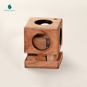 Cube Puzzle : 3D Wooden Soma Cube Puzzle Magnetic Brain Teaser Sustainable Kids Adults Play Block for Eco-Conscious Generation - Product Image 6