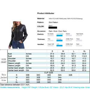 Latest Collar Button Womens Leather Fashion <b>Jacket</b> Shirt Style Thin Leather Coat <b>Lightweight</b> Spring Wear Fashionable Outerwear - Product Image 6
