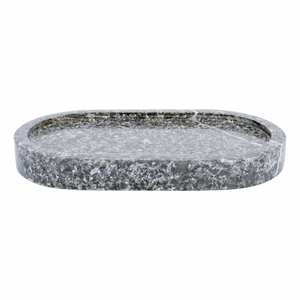 Plateau ovale en marbre gris, pierre naturelle, décoration moderne de luxe pour la maison, plateau de service pour salle à manger, cuisine, salon - Product Image 5