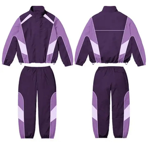 Top Quality 2PCS Vintage Summer <b>Windbreaker</b> Tracksuit Custom Nylon Zipper Jacket Set Unisex Quick Dry Outdoor <b>Camping</b> Wear - Product Image 2