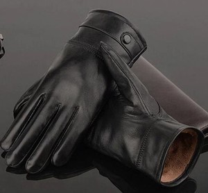Gants d'hiver pour hommes à écran tactile en cuir, doublure cachemire en peau de mouton véritable, haute qualité, usage quotidien, offre directe usine - Vente chaude - Product Image 3