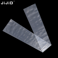JIJID Pochettes personnalisées longues, étroites et plates pour affiches, pochettes en plastique imperméables pour rangement en tube, sacs de protection résistants à l'eau, conformes aux normes alimentaires