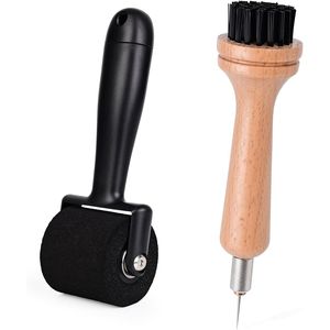 Rodillo aplicador de vinilo 2 en 1, herramientas para rotulación de vehículos, rodillo de esponja para papel pintado, cepillo aplicador de remaches, herramienta de eliminación de burbujas, lápiz aplicador, adhesivo en V para películas de coche - Product Image 1