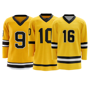 Youth ICE Hockey Jersey Sports Long Sleeve V-Neck Hockey Jerseys Tops Unisex Custom Team Number ICE Hockey Jerseys Tops - Product Image 1