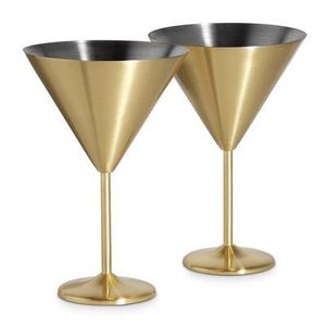 Verres à cocktail en métal doré faits à la main, style américain, verres à vin modernes à long pied avec capacité personnalisée pour les occasions festives - Product Image 1