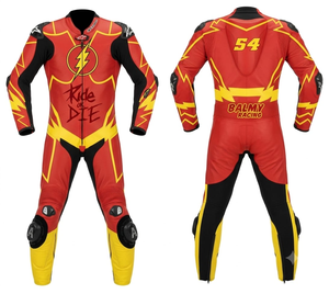 Men’s Custom Cowhide/Kangaroo Leather Racing 1Pc Suit Jumpsuit/Traje with CE <b>Level</b> 2 Armor | Custom OEM Manufacturer - Product Image 1