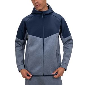 Survêtement pour hommes avec logo personnalisé Survêtement en coton vierge flambant neuf Ensemble polaire technique jogger et sweat à capuche zippé - Product Image 2
