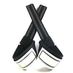 Nouvelle conception de protège-poignet en coton Rhino Fitness avec fermeture à boucle, unisexe, pour le sport et les activités de plein air, blanc et noir rayé - Product Image 3