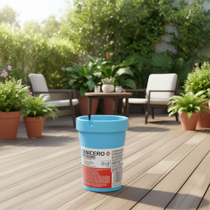 Cenicero Antihumo 8x11 Cm Plastic Smokeless <b>Ashtray</b> For Outdoor Use - Product Image 3