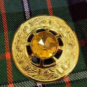 Broches celtiques écossaises OEM ODM à motif écossais, avec pierre jaune et finition dorée, 3 pouces, vente en gros 2026 - Product Image 3