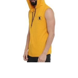 Vente en gros de sweats à capuche sans manches pour hommes, décontractés, d'hiver, personnalisés, 100% coton, respirants, pour la salle de sport, séchage rapide - Product Image 3
