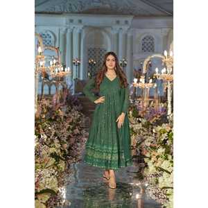 CONJUNTO TRAJE GEORGETTE BORDADO NIGHT STAR SENARA VERDE - Product Image 4