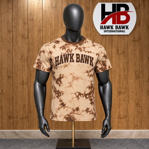 T-shirt à manches courtes pour homme, tie-dye, couleur personnalisée, t-shirt décontracté, col rond, coupe classique, t-shirt en tricot décontracté avec motif, logo sur le devant - Product Image 1