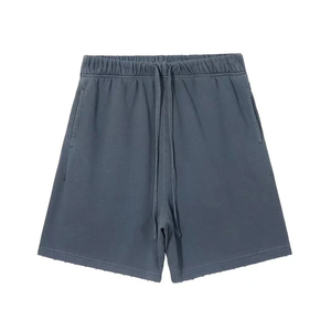 Shorts Unisex Negros de Punto con Cordón Ajustable, Cintura Media, Sólidos, Casuales, Transpirables, de Poliéster, Cortos - Product Image 3