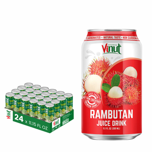 น้ำรับูตัน VINUT 330 มล. ไม่มีน้ำตาล ราคาโรงงาน รับผลิตแบรนด์ส่วนตัว มีตัวอย่างฟรี รับผลิตแบบ OEM/ODM ผู้ผลิตจากเวียดนาม - Product Image 1