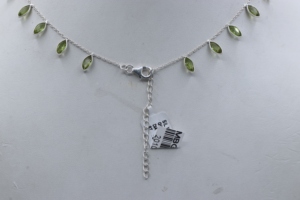 Collar de Plata de Ley 925 con Peridoto, Corte Marquesa, Elegante, Joyería Fina, Regalo para Mujer, Venta al Por Mayor - Product Image 6
