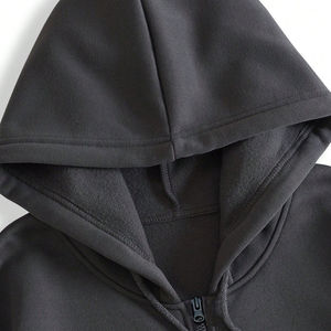 Custom <b>Gothic</b> Cross Graphic Zip Up <b>Hoodie</b> Black Oversized Streetwear <b>Hoodie</b> Manufacturer - Product Image 4