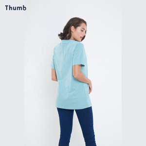 T Áo Sơ Mi Cho Phụ Nữ Cotton Top Bạc Hà Màu Xanh Lá Cây Cho Mùa Thu Mùa 2023 Hot Màu Sắc Tùy Chỉnh Thiết Kế Biểu Tượng Và Nhãn Hiệu Riêng - Product Image 3