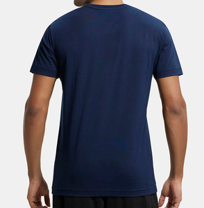 T-shirt décontracté en coton uni pour homme, coupe classique, col en V, respirant, idéal pour l'été et le style moderne, personnalisable OEM. - Product Image 2