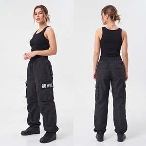 Ladies <b>Baggy</b> Winndbreaker Pants High Quality Nylon Waterpoof Rain Pant Custom Embroidered Logo Men Hiking Camping <b>Joggers</b> - Product Image 3