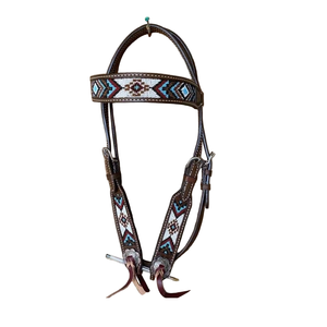 OEM Best Quality Cow Harness Leather Western Side <b>Pull</b> Bridle Processed Nose-band Rope Noseband and Headpiece Horse Bridle - Product Image 1