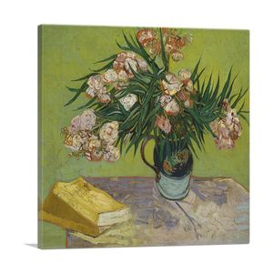 Sciarpa in Seta con Motivo Stilleben Mit Oleander del 1888, Design Art Déco Elegante per Donne - Product Image 1