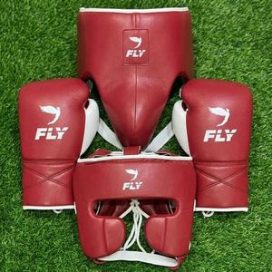 Ensemble de boxe Fly en cuir PU véritable de haute qualité, professionnel, léger, respirant, sur mesure, avec lacets, pour l'entraînement et le sparring - Product Image 5