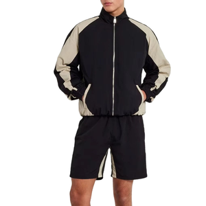 Top Selling Sportswear Track Sets Wholesale <b>Men</b> Nylon Sweatsuit Zip up <b>Jackets</b> and Jogger Set Tracksuit Windbreaker Sets 2026 - Product Image 1