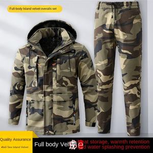 Conjunto de Chaqueta y Pantalones de Trabajo para Hombre, Color Verde Oliva, Impermeable, Cortavientos, Transpirable, de Alta Visibilidad, con Certificación CE, Repelente al Agua - Product Image 3