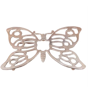 Butterfly Shape Stainless Steel <b>Trivet</b> Heat Resistant Table Mat Novelty Design Nicely Crafted By HRCRAFTVERSE - Product Image 1