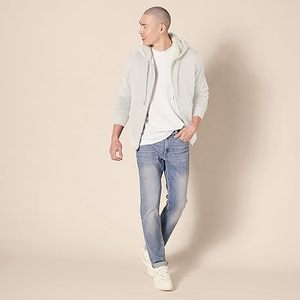 Sudadera con Capucha Ligera para Hombre, con Cierre, de Felpa, Corte Regular, Informal, para Invierno, de Color Sólido, Tejida en Algodón - Product Image 3