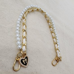 Lussuoso anello di perle decorazione cuore doppia catena Tote Bag accessori per borse auto-riforma speciale parti e accessori per borse - Product Image 1