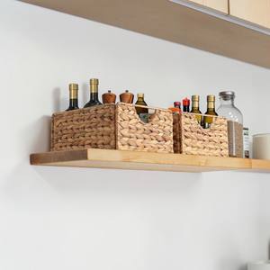 ISLA Paquete de 2 Cestas de Almacenamiento Rectangulares Plegables de Jacinto Tejidas a Mano, Contenedores Organizadores Versátiles con Asas Recortadas, Venta al por Mayor OEM - Product Image 1