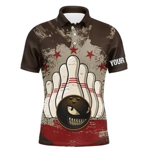 High Quality Custom Sublimation Men's <b>Bowling</b> for Polo Shirt Comfortable Stylish Knitted Classic Comfortable <b>Bowling</b> Team Shirt - Product Image 2