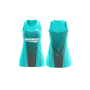 Maillot élégant de club de netball |   Uniforme de netball par sublimation avec logo, nom et numéro de l'équipe |   Polyester respirant - Product Image 2