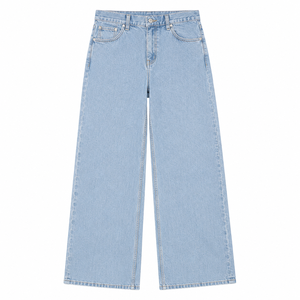 Jean en denim MetroFlex vintage coupe large pour homme, coupe décontractée, coton premium, streetwear, pantalon décontracté, mode, OEM ODM, vente en gros - Product Image 2