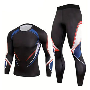 Ensemble de vêtements de sport pour hommes/unisexe, collants de sport pour la salle de sport, vêtements d'entraînement, jogging, course à pied, vêtements de compression - Product Image 1