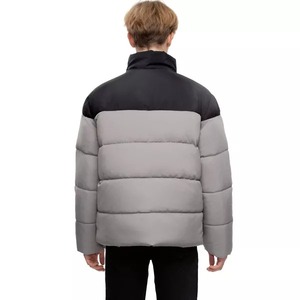 <b>Men's</b> Color Block Puffer Jacket Lightweight Quilted Down <b>Coat</b> <b>Hooded</b> Zip Up Winter Outerwear - Product Image 3