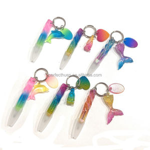 Bolígrafos de colores de lujo, plástico de 0,5mm para artículos promocionales, llavero con diseño de cola de sirena - Product Image 5