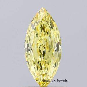 Diamante Cultivado en Laboratorio con Corte Marquesa, Color Amarillo Intenso, Certificado IGI, 4 Quilates, Claridad VS, Diamante Suelto para Anillo - Product Image 1
